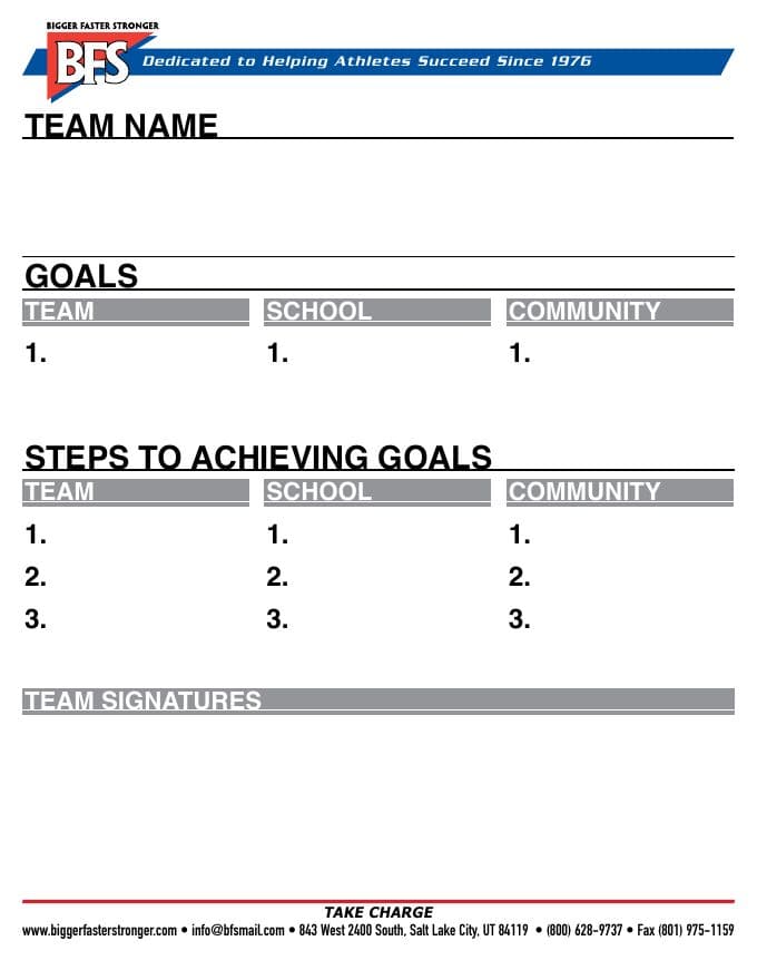 First page of Goal Setting Sheet (PDF preview)