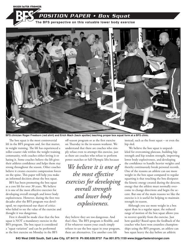 First page of The Box Squat (PDF preview)