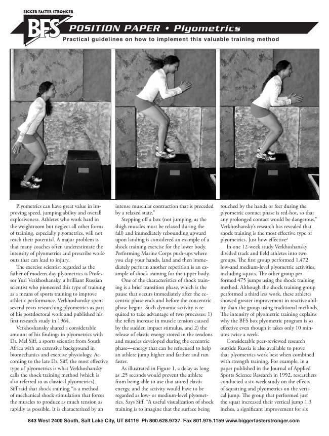 First page of Plyometrics (PDF preview)
