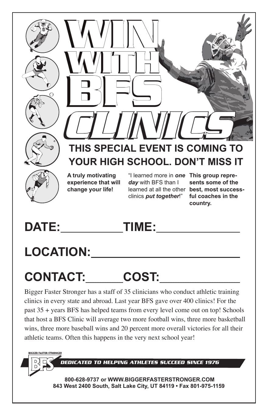 First page of Win Clinic Flyer (11×17) (PDF preview)