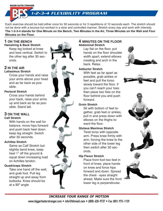 First page of Women's Flexibility Program (PDF preview)