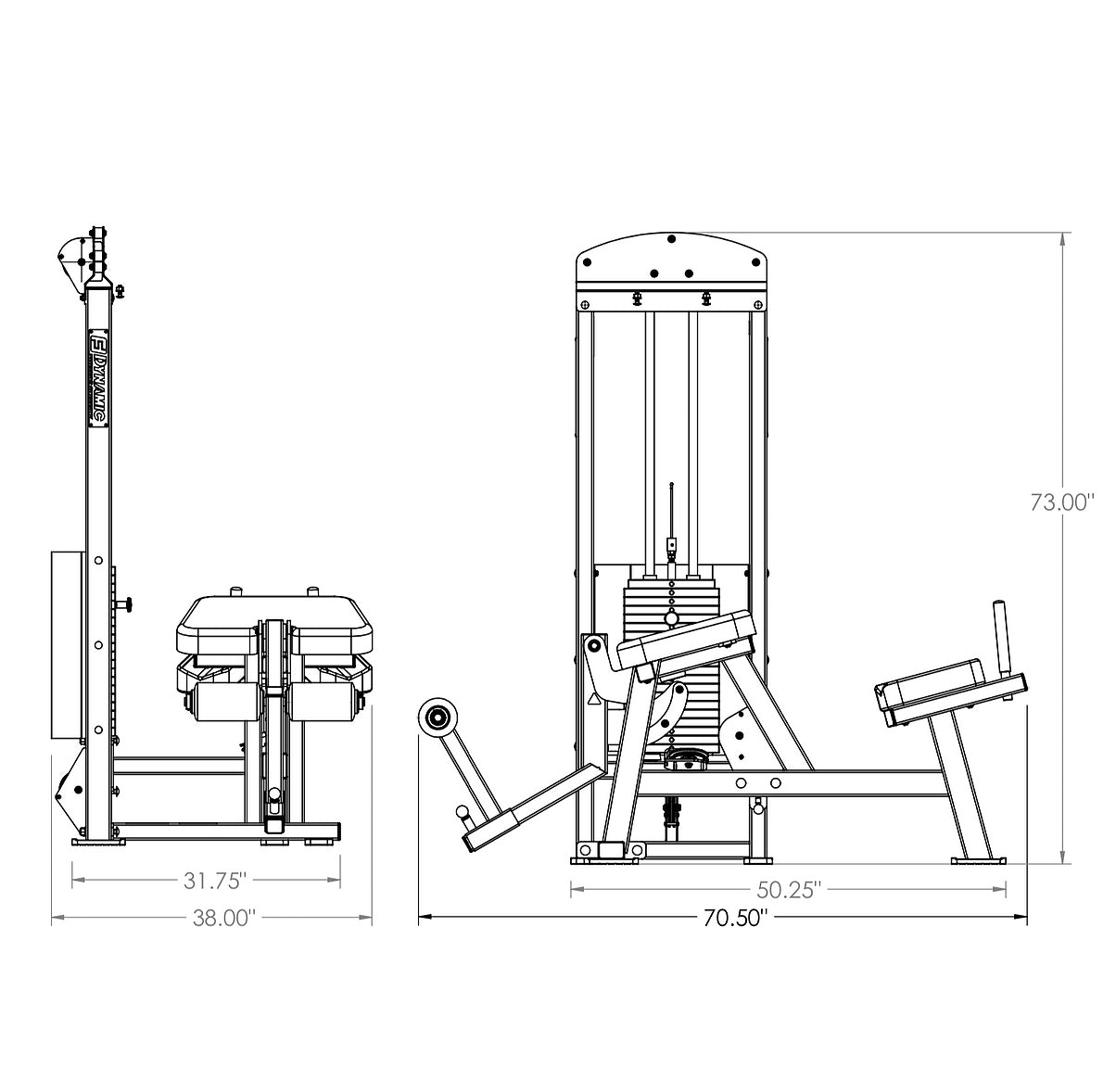 Ultra Pro Prone Leg Curl Machine - 200LB Stack – Weight Room Equipment ...