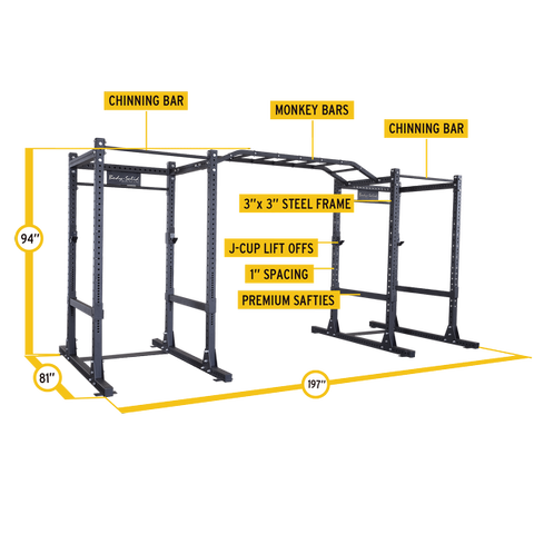 Body-Solid - PCL Power Rack Double SPR1000 w. Monkey Bar